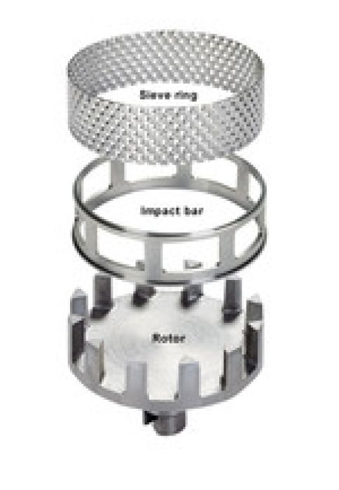 Fritsch RVS zeefring 0,2 mm voor impact bar Pulverisette 14