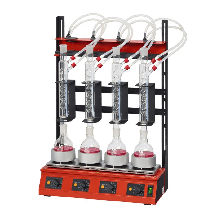 Behr RH504 serie reflux destillatie opstelling 4 x 500 ml