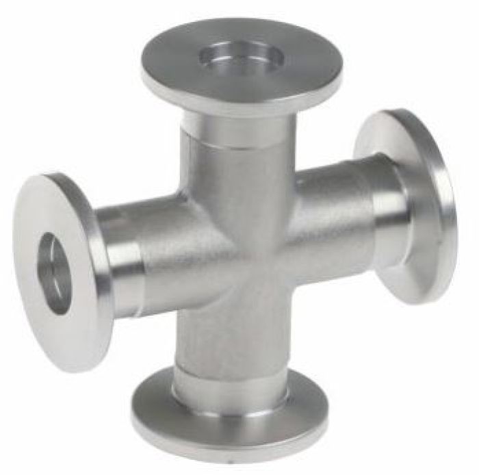Vacuubrand kruisstuk aluminium DN 10/10/10/10