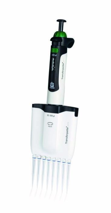 Brand Transferpette Pro 8 kanaals instelbaar van 30-300 µl
