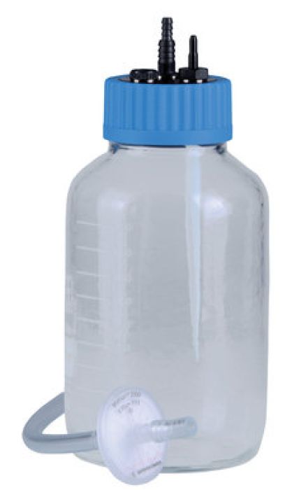 Vacuubrand vacuümfles 2 ltr gecoat glas +dop+filter tbv BVC