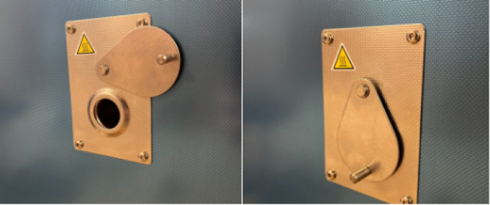 Memmert F1 doorvoer 23 mm links gecentreerd boven/midden