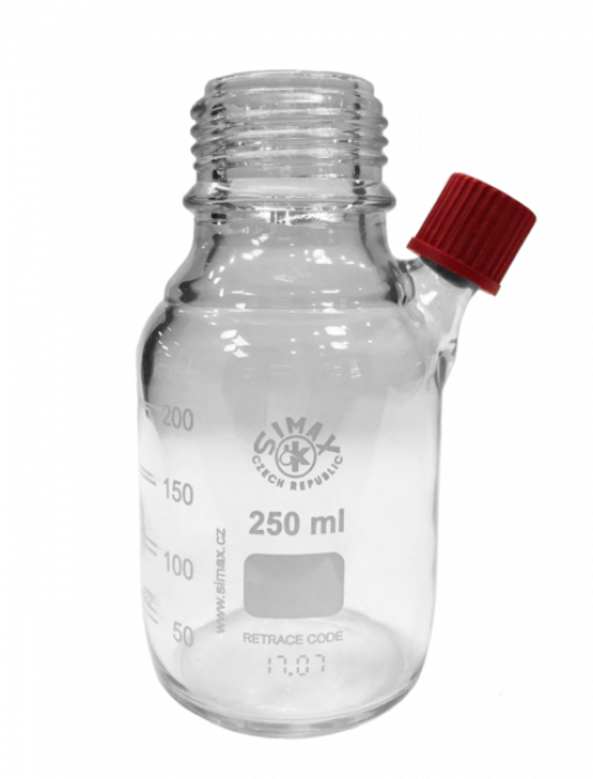 ANKOM 7130 fles 250 ml helder gecoat & Septa poort voor RF