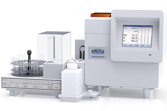 Krüss FP8700 vlamfotometer 4 kanalen autosampler & verdunner