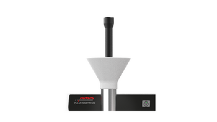 Fritsch trechter met bescherming en stamper voor P29