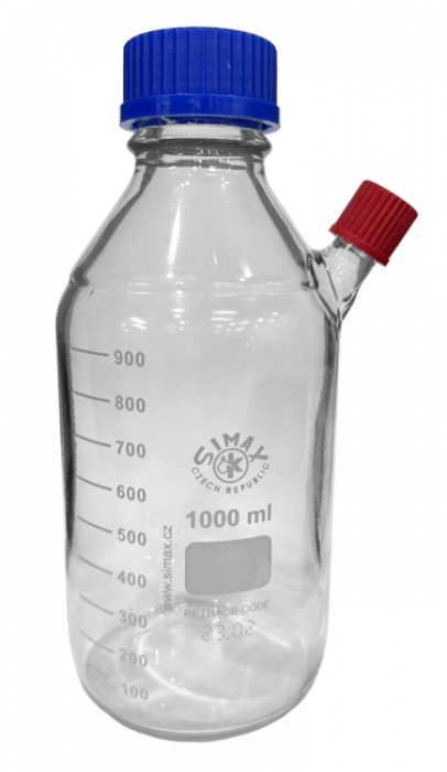 ANKOM 7132 fles 1000 ml helder gecoat & Septa poort voor RF