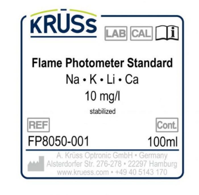 Krüss FP8050-001 kalibratievloeistof vlamfotometer 10 mg/l