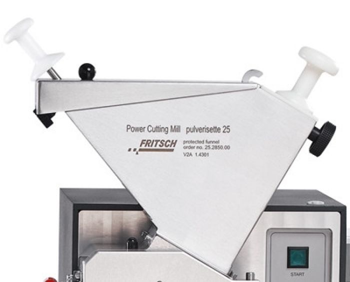 Fritsch trechter met stamper voor Pulverisette 25