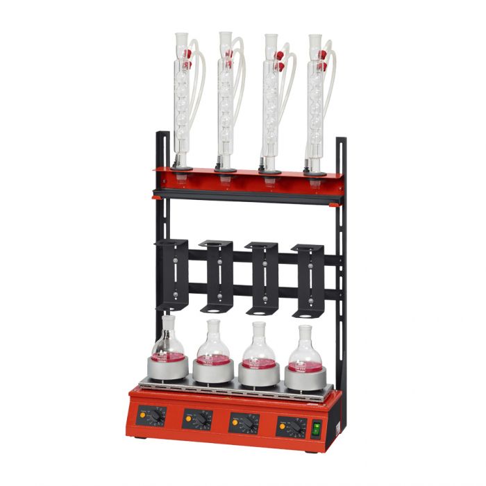 Behr RH104 serie reflux destillatie opstelling 4 x 100 ml