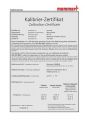 Memmert D00128 kalibratiecertificaat 3 temperaturen UN/UF