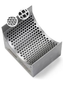 Fritsch zeefcassette chroomvrij met zeef 1 mm P25
