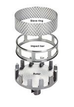 Fritsch impact rotor met 12 ribben TiN gecoat Pulverisette14