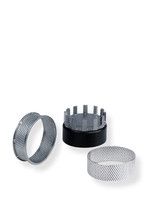 Fritsch zeefring 2 mm RVS ronde perforatie Pulverisette 14